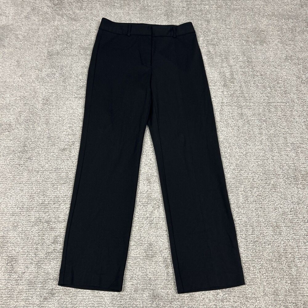 J McLaughlin Pants Womens 4 Black Straight Leg Office Career Stretch Minimalist